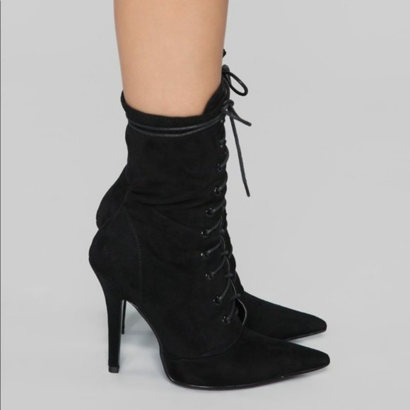 Black Tied Bootie - Picture 1 of 6